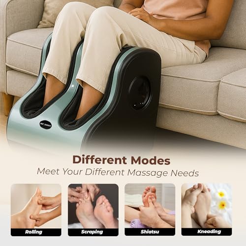 Image of 91 Durafit Electric Foot Massagers For Pain Relief | Foot and Calf Massager | 4 types of Foot Massage Shiatsu, Rolling, Deep Kneading, Mild Heat-Warm Therapy for Relaxation & Vibration|Powerful BLDC Motor Without Noise| Improves Blood Circulation | Calf, Foot, Sole Relaxation | Perfect For Gifting