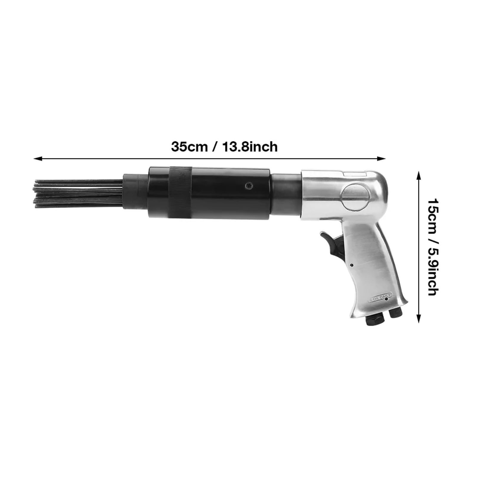 Air Pneumatic 19 Needle Scaler Grip Rust Paint Slag Removing Deburring Tool Wydajny i niezawodny