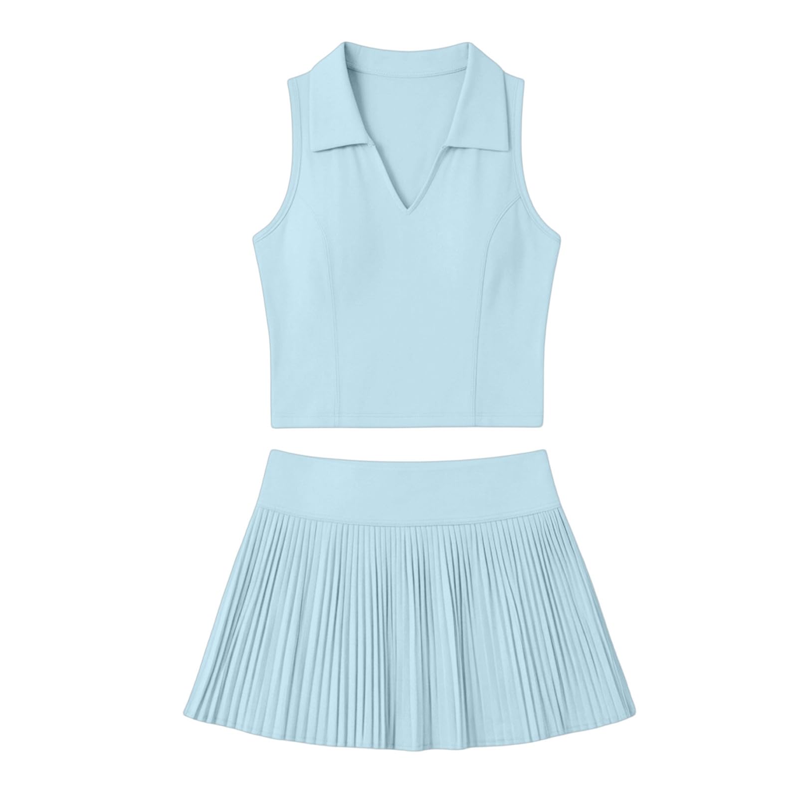 Generisch Atmungsaktiver Tennisrock mit integriertem gepolstertem BH-Design, hochtailliertes Sportoutfit