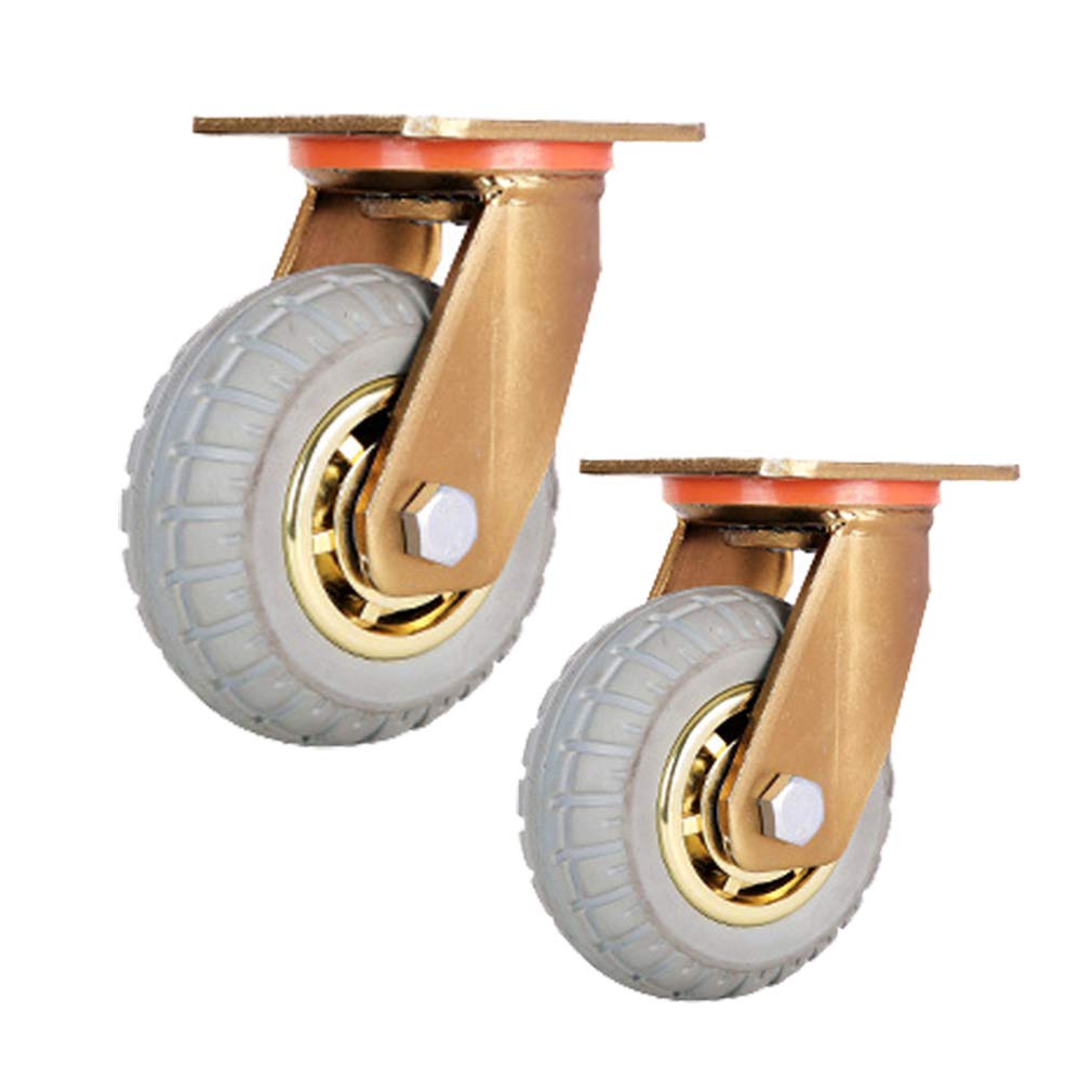 Roulettes pivotantes robustes 8 pouces caoutchouc pour chariot charge lourde
