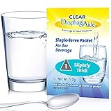 CLEAR DysphagiAide® Instant Beverage and Food Thickener, Box of 24 Single Serve Packets Level 1- Slightly Thick (Thin Nectar)