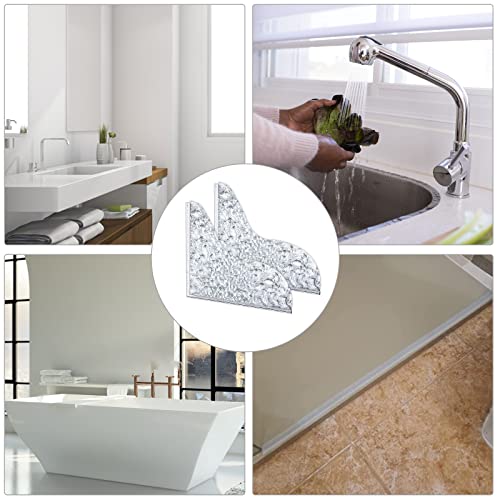 Fantasyon Acrylic Shower Splash Guard 2 Pack Self-Adhesive Tub Splash Guards Bathtub Corner Splash Guard To Keep Water In Shower #TOP6