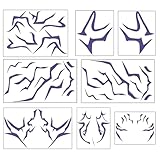 Ya en mundofriki.es: CEJAS 8 Unidades Tatuajes Temporales Demonios - Pegatinas Corporales para Cosplay y Anime - Accesorios de Disfraz para Halloween y Carnaval (Color Púrpura)