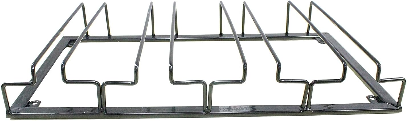 XIAOYU Wine Glass Racks, Stemware Racks, Wine Glass Rack Hanger, Stainless Steel Bar Home Cup Glass Holder, Under Cabinet Wine Glass Stemware Rack Holder, 4 Rows, Black