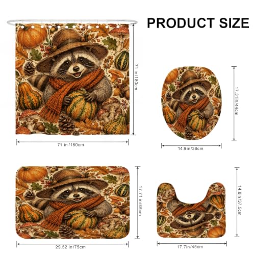 Rideau de douche rustique tissu imperméable tapis orange - 5