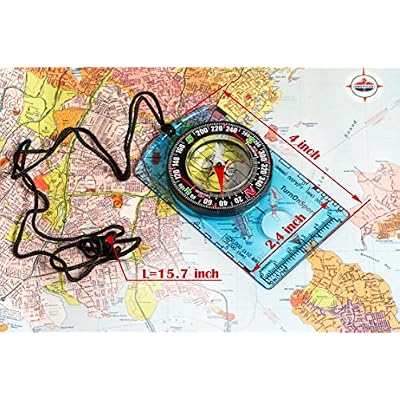 TurnOnSport Orienteering Compass - Advanced Scout Compass for Hiking, Camping, and Backpacking - Best Survival Gifts for Kids