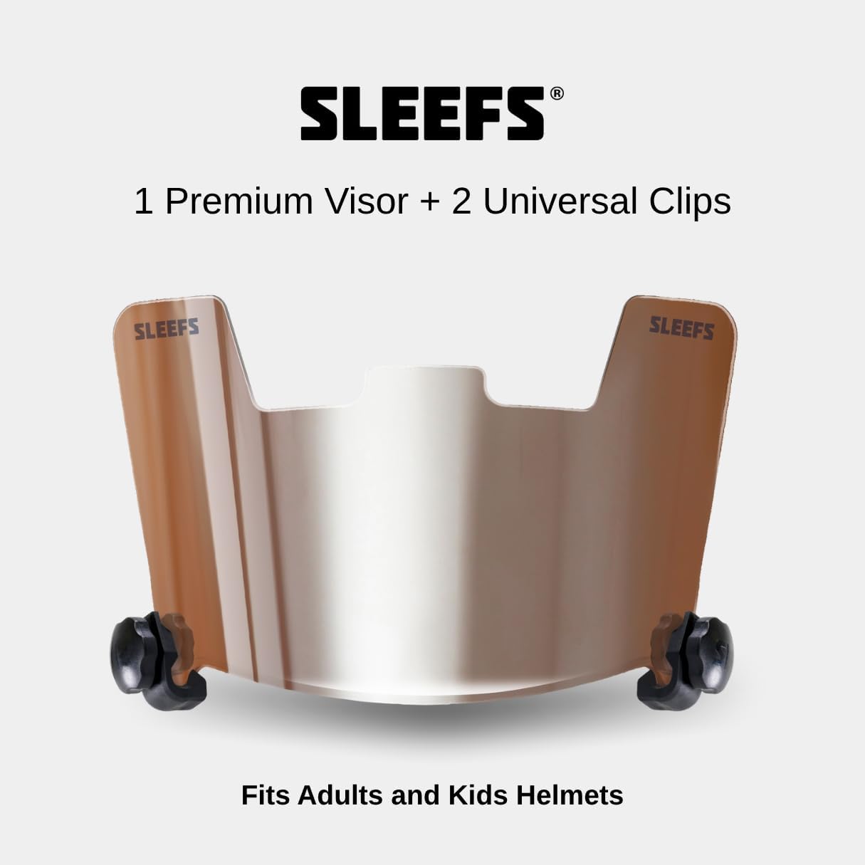 SLEEFS Silver Color Tinted Football Helmet Eye-Shield Visor