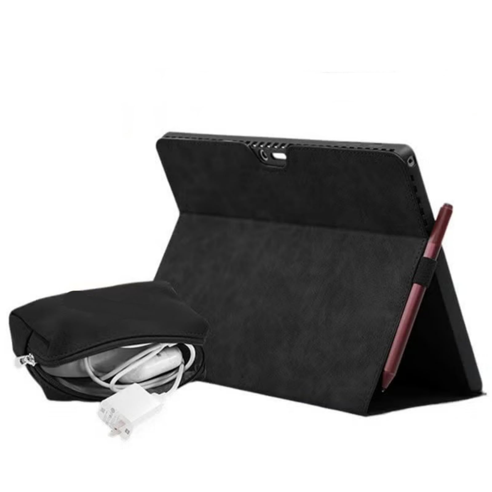 MOTIM Lightweight Protective Business Cover with Pen Holder,Case for Microsoft surface Pro 9/10 (Black)