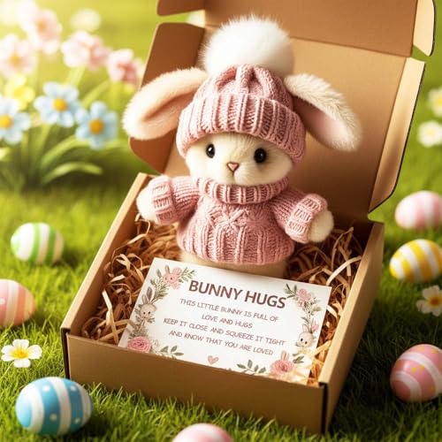 Lapin de Pâques en peluche, Mini Bunny Hug Cadeau de Pâques Mignon, Mini Bunny Hug Peluche...