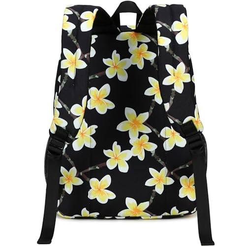Image of abshoo Classical Basic Floral Womens School Backpack For College Teen Girls Water Resistant Bookbag (Floral Black D)
