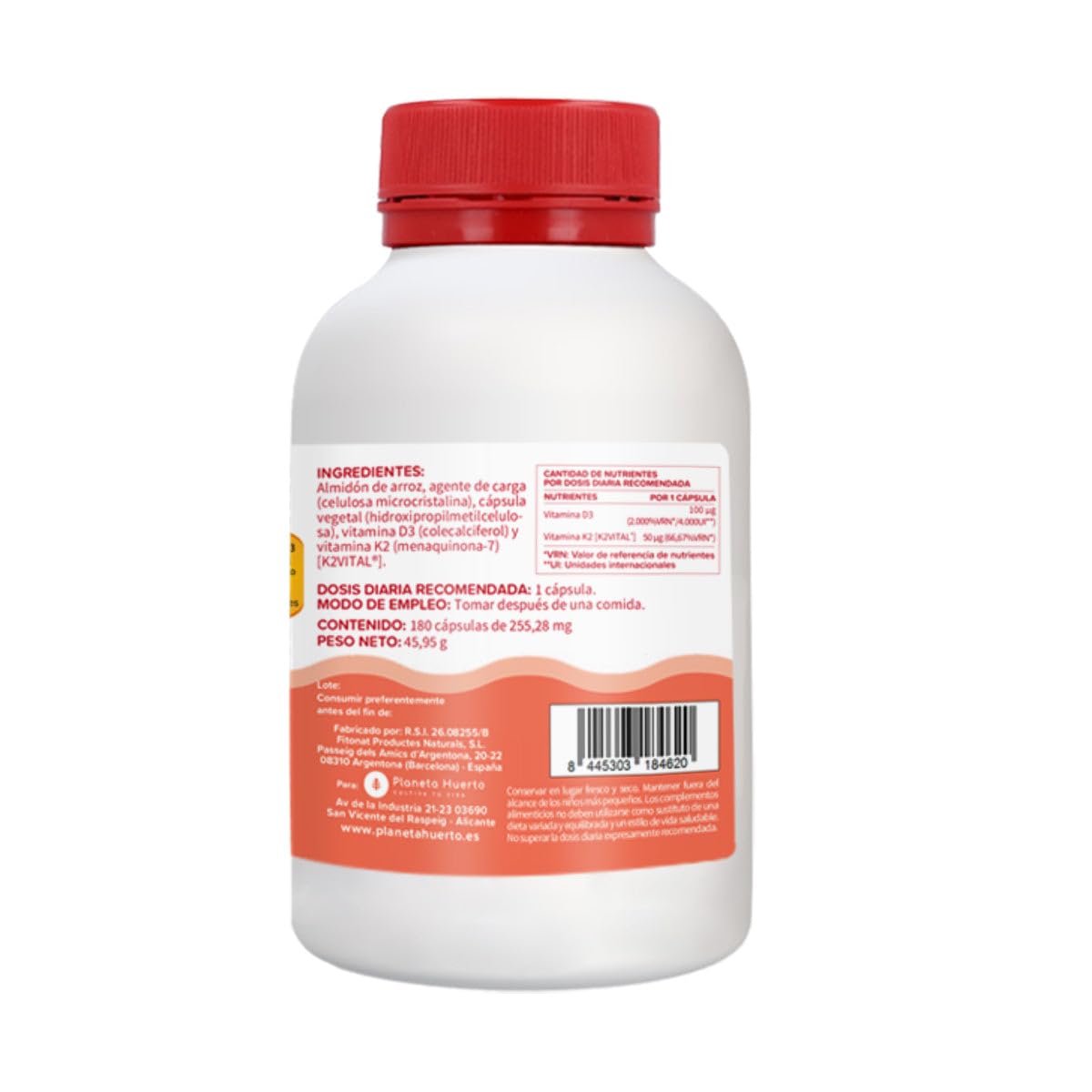 PLANETA HUERTO | Pack 3x Vitamina D3 4000 UI & K2 MK7 180 Cápsulas – Vitamina Suplemento para Huesos Fuertes, Absorción de Calcio y Salud Cardiovascular