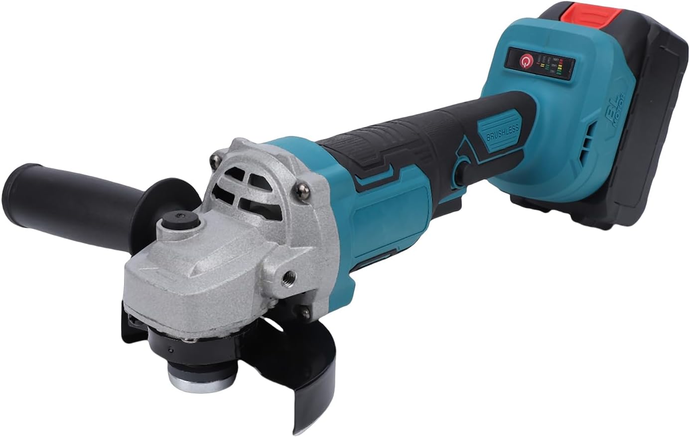 Cordless Brushless Electric Metal Grinder Spindle Lock 3 Speed Polisher Handheld Grinding Wheel Tools (2 Batteries 1 Charger Paper Box US Plug 110V)