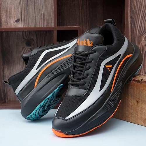 Image of Men's Lightweight White Running Shoes with Mesh Upper & Airmix Sole