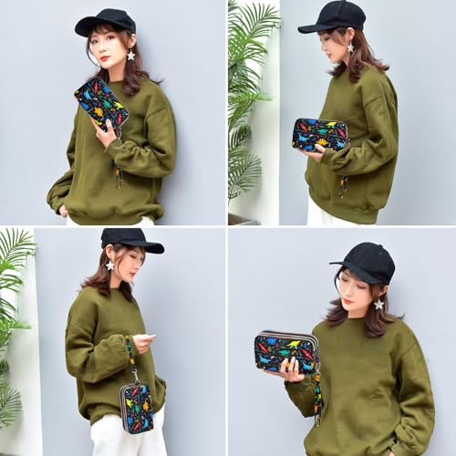 Image of BIAOTIE Large Capacity Wristlet Wallet - Women Printed Nylon Waterproof Handbag Clutch Purse
