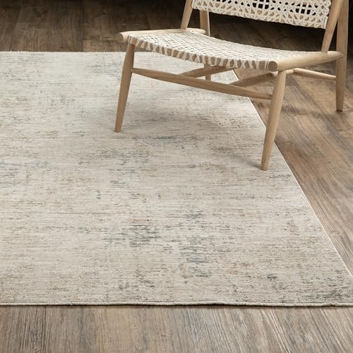 Oriental Weavers Soho Machine Woven Area Rug - SOH02-3'2" x 5' - in Beige/Grey - Contemporary Style Bedroom, Bathroom, Entryway Rug