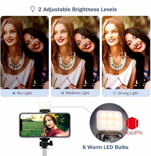 Image of Selfie Light Stick with Tripod Stand, 3 in 1 Multifunctional design, Rechargable LED Light with Two Brighness Levels for Make up, Selfie, Vlogging & Photo Shoot,70cm Selfie stick with Bluetooth Remote