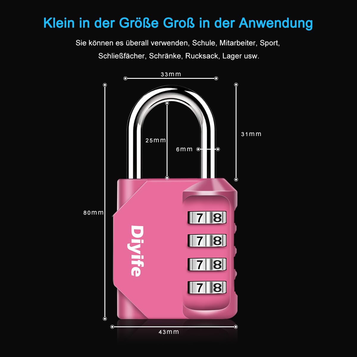 2 Stück Zahlenschloss Vorhängeschloss 4 stellig Schloss mit Zahlencode Vorhängeschloss Langer 2 Stück Zahlenschloss Vorhängeschloss 4 stellig Schloss mit Zahlencode Vorhängeschloss Langer
