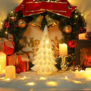 Bdor White Christmas Tree, 11inchs Table Top Christmas Trees, Exquisite Resin Christmas Ornaments with Lights & Snowflake, Christmas Decorations for Home/Room, for/Men/Women. Bdor White Christmas Tree 11inchs Table Top Christmas Trees Exquisite Resin Christmas Ornaments with Lights Snowflake Christmas Decorations for HomeRoom forMenWomen