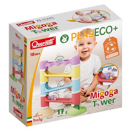 CARATTERISTICHE E MATERIALI SICURI E ECOLOGICI - La Migoga Tower Sound Eco è realizzata con materiali ecologici e riciclabili, rispettando l'ambiente. Facile da montare e stabile, è sicura per i bambini grazie alla sua struttura robusta e alle forme arrotondate. La torre è composta da 3 piste, una base stabile e 3 biglie sonore, progettate per garantire durabilità e sicurezza nel gioco quotidiano.