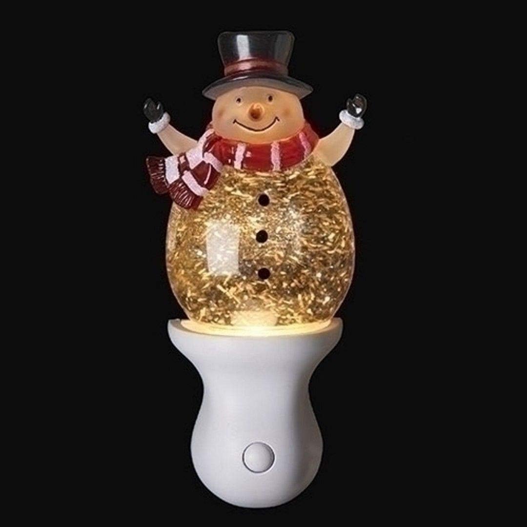 Snowman Swirl Swivel Plug Christmas Night Light