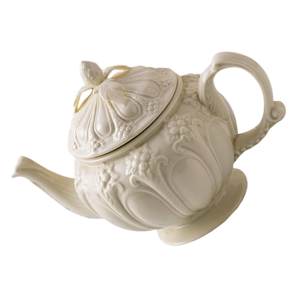 Cafetera y Mango Cómodo Gran Capacidad Cerámica Beige de Estilo Británico Adecuado para Preparar Café y Leche en Cocina Retro