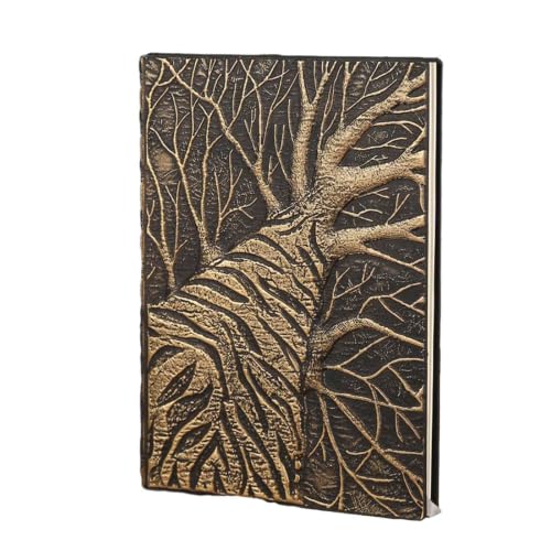 Carnet A5 rétro motif arbre en bronze un cadeau unique pour artistes
