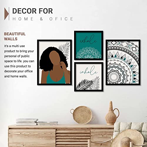Image of KOTART Paintings Modern Art Wall Decor Framed Paintings for Bedroom Room Living Room - Framed Wall Posters /Paintings with Frame - Paintings for Wall Decoration Set of 4 (Art 9, Big (13x17 or 13x13 inch))
