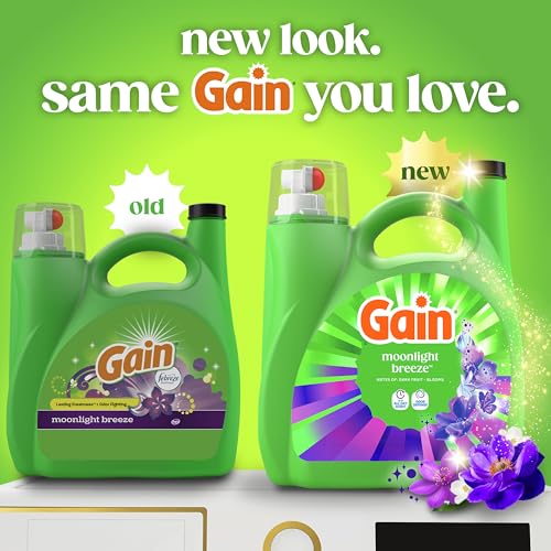 Gain Liquid Laundry Detergent with Odor Defense, Moonlight Breeze Scent, Laundry Soap For HE Washing Machines, 132 fl oz, 100 Loads (Packaging May Vary) - image 2