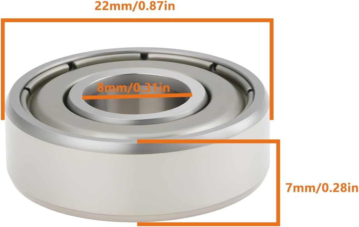 1x Thrust Bearings for Power Tools 1320108 8 x 22 x 7 mm Compatible with DELTA