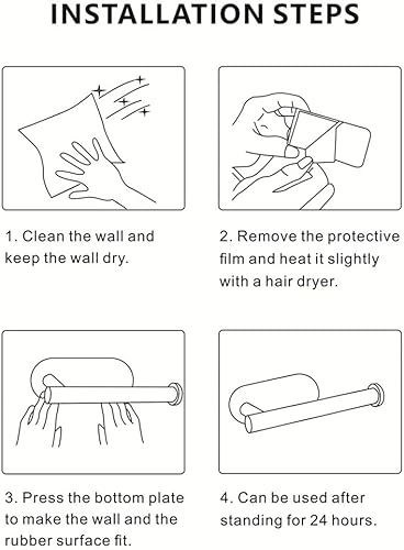 Miniatura 2 de Soporte de papel higiénico autoadhesivo de alta calidad grueso SUS304 de acero inoxidable a prueba de óxido, soporte para rollo de papel higiénico,