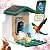 Smart Bird Feeder with Camera, 2.5k HD Camera Birds Feeders for Outdoors with AI Identify Species Solar Panel, Smart Bird House with Live View, Ideal Gift for Family and Birds Lovers (Green)