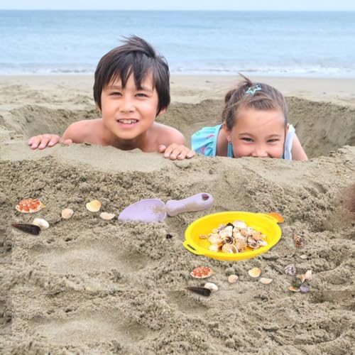 Criba de playa infantil multicolor set de 4 piezas para conchas y arena 2