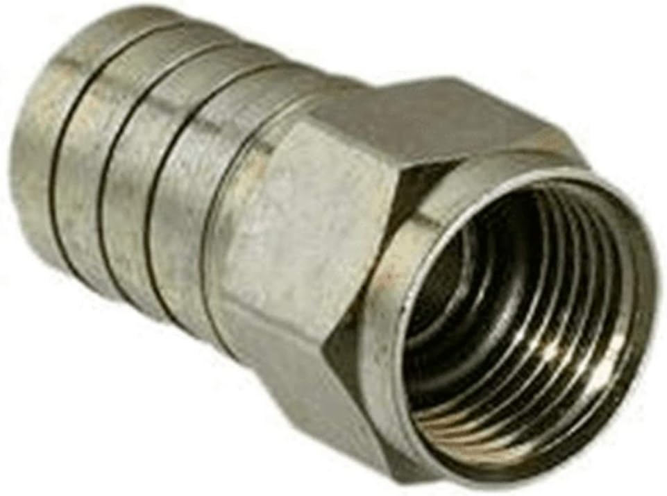 Triplett Gem F-Type Crimp On Connectors for RG6 Quad, Male, 75-Ohm, 10 Pack (0406-4TP)