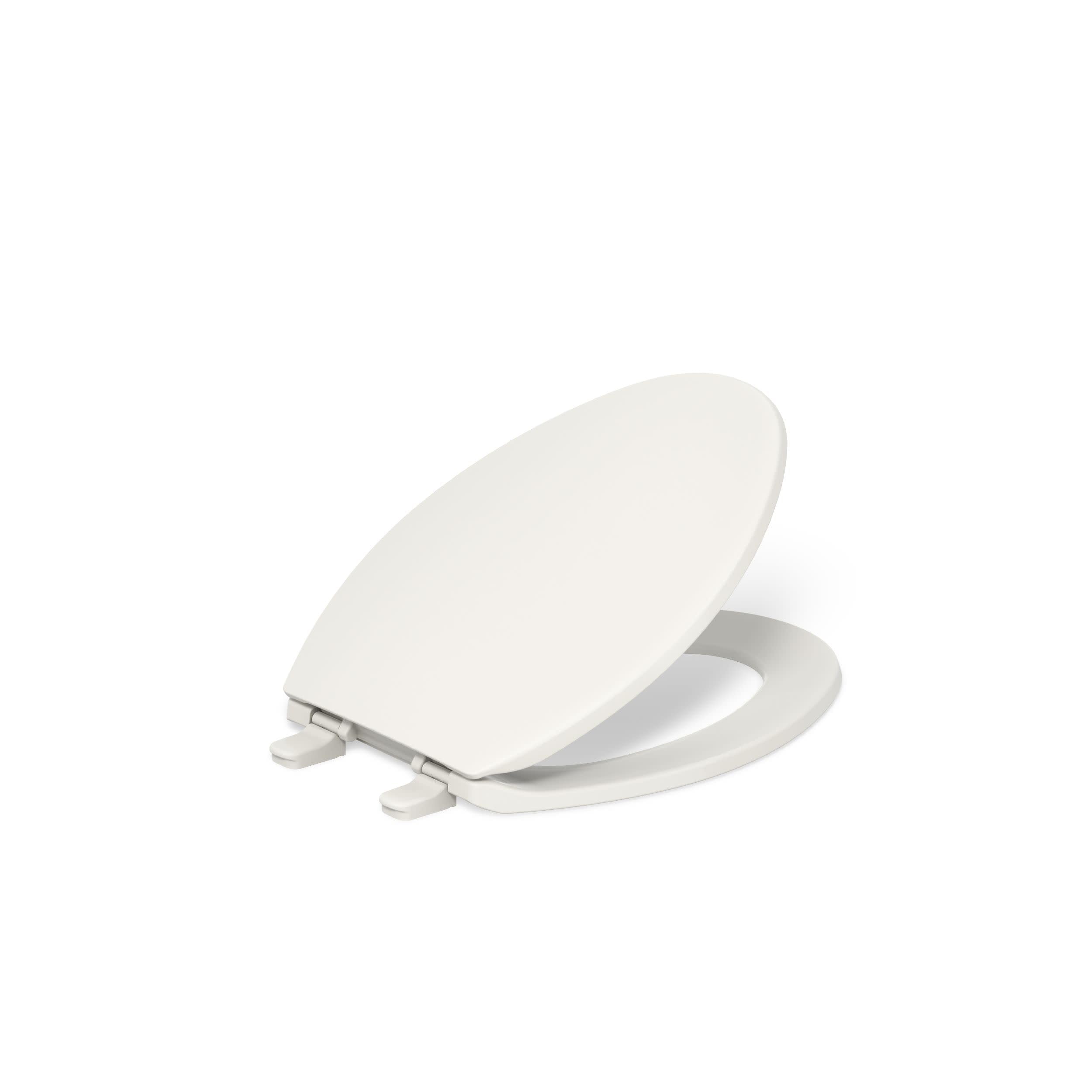 Kohler Biscuit K-4774-96 Brevia With Quick-Release Hinges Elongated Toilet Seat,