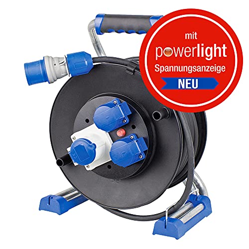 Schwabe CEE Outdoor Kabeltrommel 25m mit Spannungsanzeige