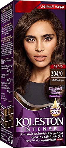 Dar Al Dawa Koleston Hair Color Creme 304/0 Medium Brown,100ml