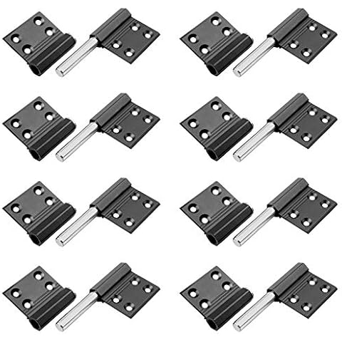 8 Packs 3⅞ x 3¾ Inches Black Lift Off Hinge Flag Hinges Cover