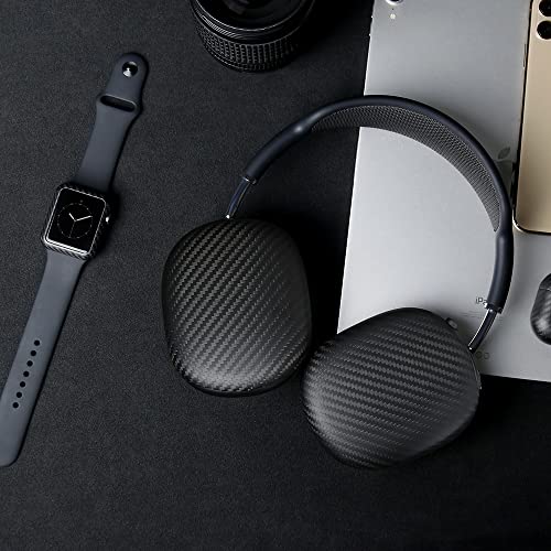 Carbon Fiber For Airpods Max Case, Monocarbon Genuine Carbon Fiber Case For Airpods Max Headphones, With Airpods Max Covers Apple Headphone Cases Ultra Protective-Matte Black #TOP5