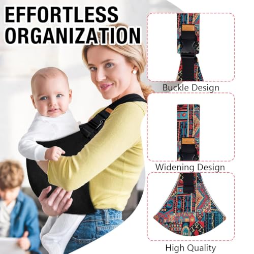 Image of Baby Carrier for 6 Months to 36 Months Baby, Adjustable Front Facing Baby Carrier, Ergonomic Support for Daily Walks and Travel, Comfortable Baby Sling Carrier (Colorful)