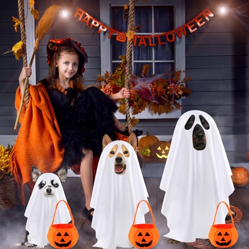 Disfraz de Fantasma para Perro Grande miniatura 5