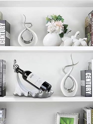 Miniatura 3 de JYYBN Decoración para el hogar, escultura de arte abstracto moderno, estatua de artesanía, muebles, cerámica, gabinetes creativos de vino,