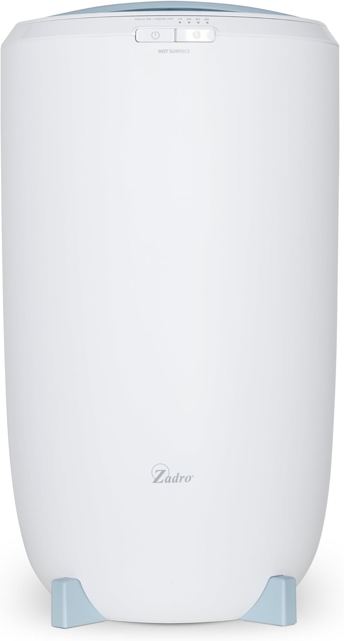 Zadro Large Hot Towel Warmer Bucket Timer Electric Towel Warmer for Bathroom Auto-Shut Off Heated Towel Warmer Spa (Large | 20L | 12" Dia. x 21" Tall, White/Blue)