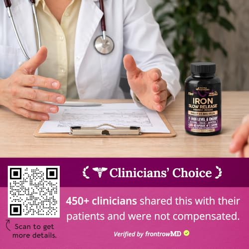 Image of Iron Supplement for Women - Iron 65mg (Ferrous Sulfate 325mg) - 60 Caps