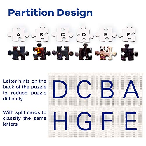 Jigsaw Puzzle 1000 Piece Wooden Puzzle Halloween Picture Family Decorations, Unique Birthday Present Suitable for Teenagers and Adults