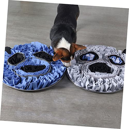 Coussin pour animaux de compagnie et tapis interactif en feutrine gris