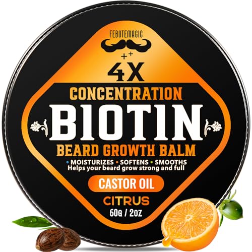 4X Concentration Biotin Beard Balm for Men – Natural Men's