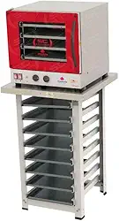 Forno Turbo Elétrico Fast Oven Prp-004 220v Vermelho + Bancada Mes-004 + 8 Assadeiras - Progás