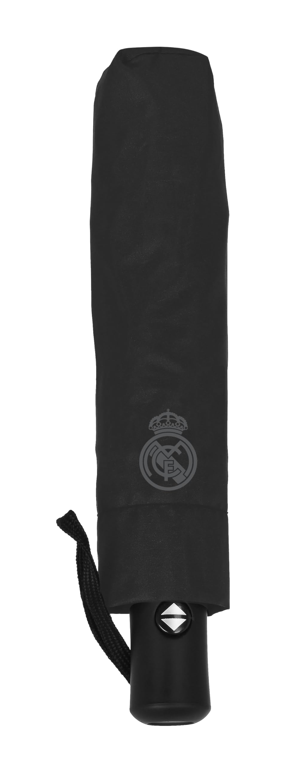 Safta REAL MADRID PREMIUM Automatyczny składany parasol 8 paneli, pręty metalowe, wygodny i wszechstronny, jakość i wytrzymałość, 33-62 cm, materiał poliester, Czarny (Black), M, Casual