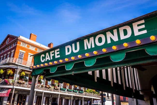 8x12 Inch Cafe Du Monde Wall Art Print: Unframed Photo Paper Print, New Orleans Home Decor Photo, French Quarter Print for Office Living Room Bedroom, Artwork Gift for Men Women, Fine Art Photography