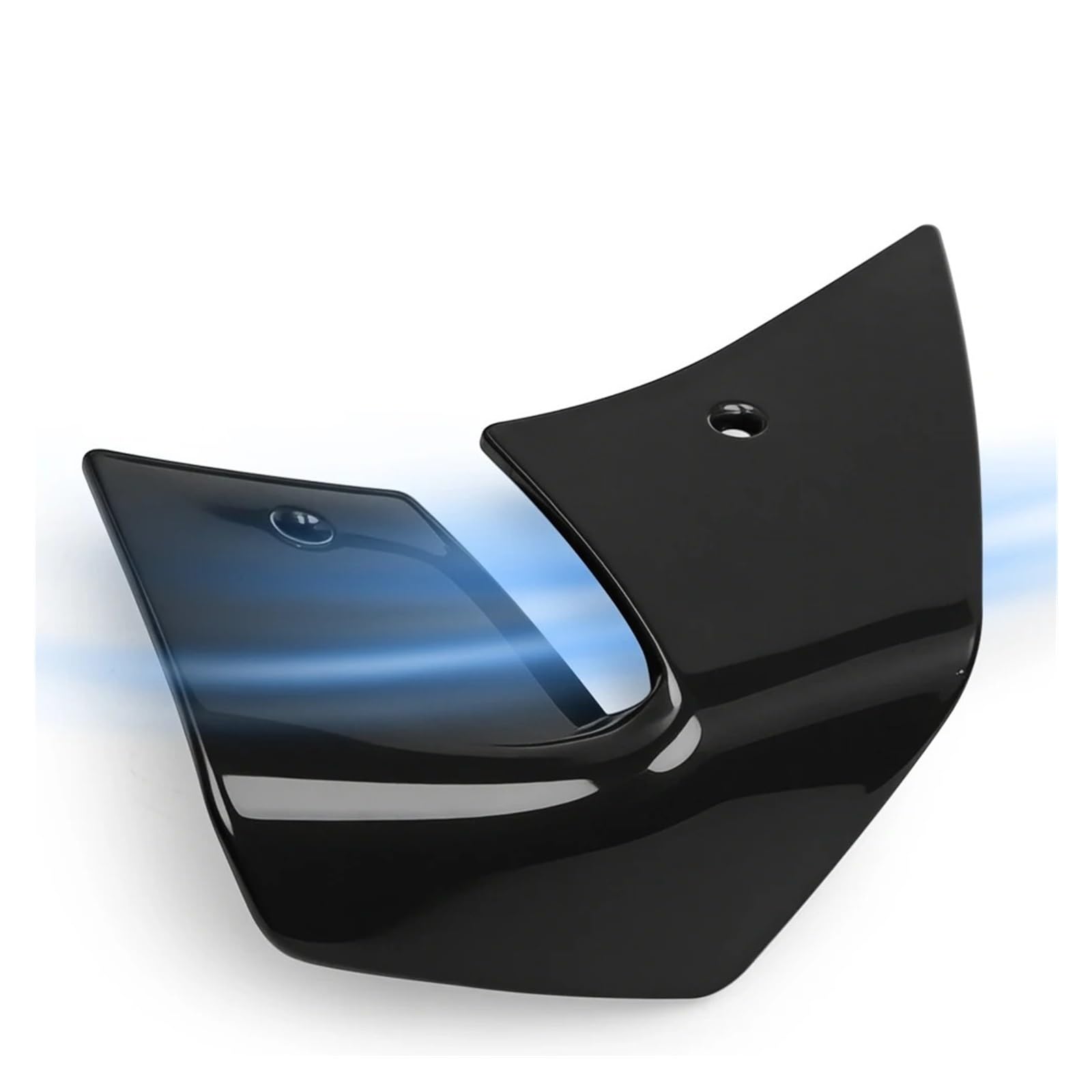 Motorrad-Frontspoiler Für Kawasaki Für Z900 Für Z900 SE 2025 2026 Motorrad Seite Spoiler Abtrieb Aerodynamische Wind Verkleidung Winglet(Glossy Black)